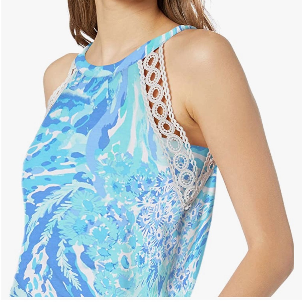 Lilly Pulitzer LALA ROMPER Blue Haven Hey Soleil - Picture 16 of 16